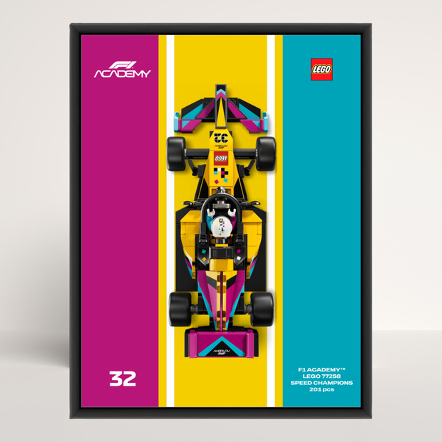🏁 Cadre d'Exposition pour LEGO® Speed Champions : Voiture de course F1 ACADEMY™ (18x24cm)