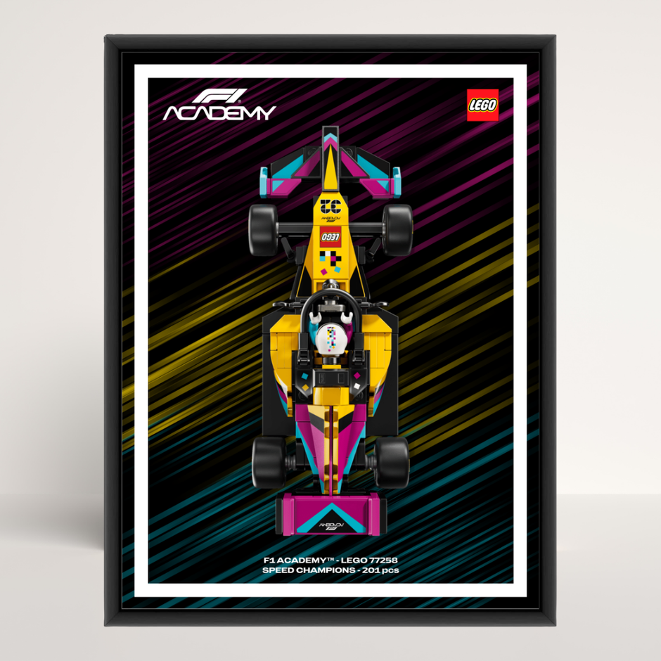 🏁 Cadre d'Exposition pour LEGO® Speed Champions : Voiture de course F1 ACADEMY™ (18x24cm)