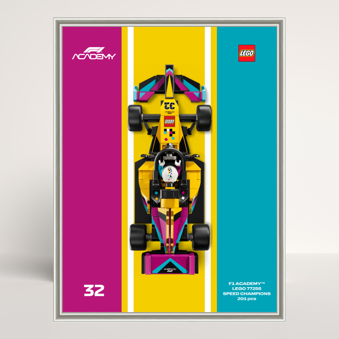 🏁 Cadre d'Exposition pour LEGO® Speed Champions : Voiture de course F1 ACADEMY™ (18x24cm)