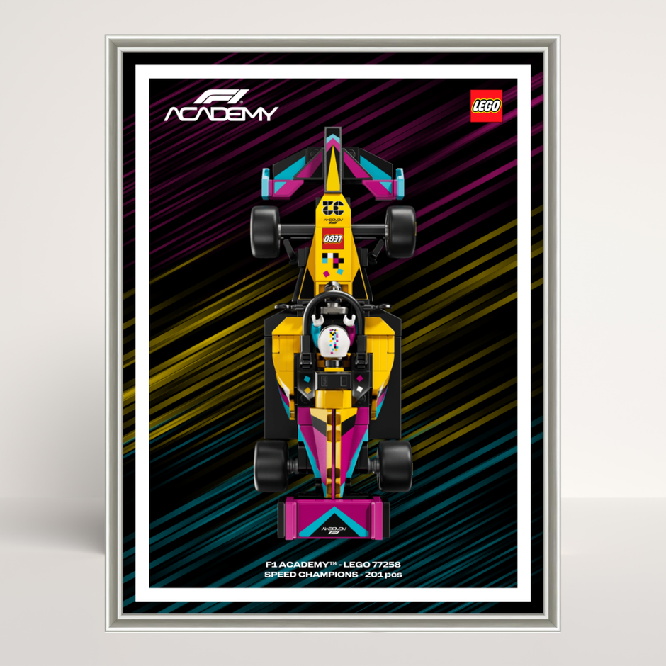 🏁 Cadre d'Exposition pour LEGO® Speed Champions : Voiture de course F1 ACADEMY™ (18x24cm)