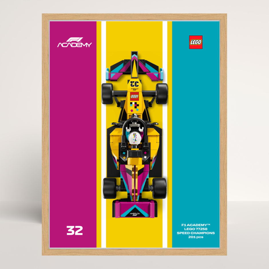 🏁 Cadre d'Exposition pour LEGO® Speed Champions : Voiture de course F1 ACADEMY™ (18x24cm)
