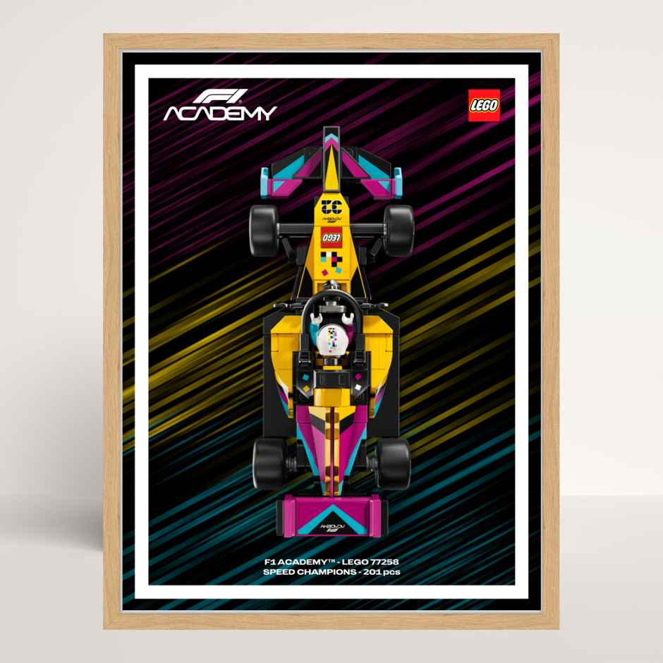 🏁 Cadre d'Exposition pour LEGO® Speed Champions : Voiture de course F1 ACADEMY™ (18x24cm)