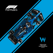 Détails de l'arrière-plan graphique design B pour exposition de voiture LEGO Williams Racing.