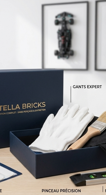 Sélection premium de kits d'entretien, de fixation sans perçage et de précision pour cadres Astella Bricks.