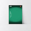Cadre d'exposition alu argent Astella Bricks pour set 42240, fond vert lime Design B.