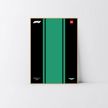 Cadre hybride aluminium chêne pour Aston Martin F1 1/8 LEGO, décoration murale Design A.