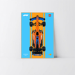 Cadre hybride aluminium chêne pour McLaren F1 1/8 LEGO, décoration murale Design A.