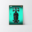 Vitrine murale alu chêne Astella pour Mercedes-AMG F1 42171, affiche Design B.