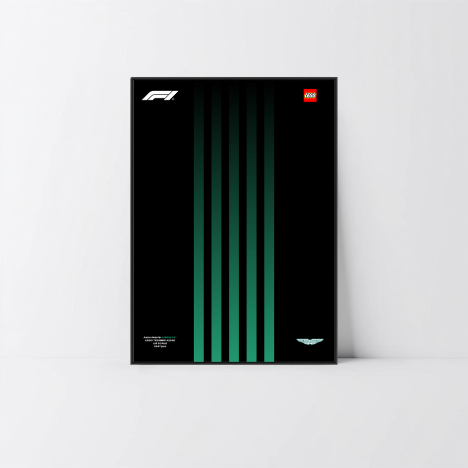 Tableau Masterpiece pour Aston Martin Technic 42240, finition aluminium noir et Design C.