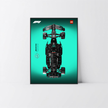 Tableau Masterpiece pour Mercedes F1 42171, finition aluminium noir et Design B.