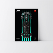 Support mural premium argent pour Mercedes-AMG F1 W14 LEGO avec affiche Design C.