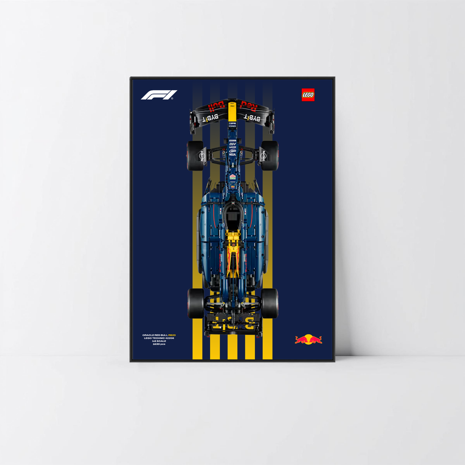 Tableau Masterpiece pour Red Bull Technic 42206, finition aluminium noir et Design C.