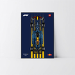 Tableau Masterpiece pour Red Bull Technic 42206, finition aluminium noir et Design C.