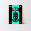 Cadre en bois de chêne véritable pour Mercedes F1 LEGO Technic, visuel Design A.