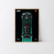 Tableau bois chêne Astella Bricks, fond exclusif Design C pour Mercedes W14.