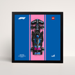 Cadre noir 25x25cm pour LEGO Speed Champions Alpine F1 avec affiche design A.