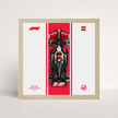 Cadre en bois de chêne pour LEGO Speed Champions Haas F1 et affiche design A.