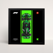 Cadre noir 25x25cm pour LEGO Speed Champions Kick Sauber avec affiche design A.