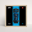 Cadre en bois de chêne pour LEGO Speed Champions Williams Racing et affiche design A.