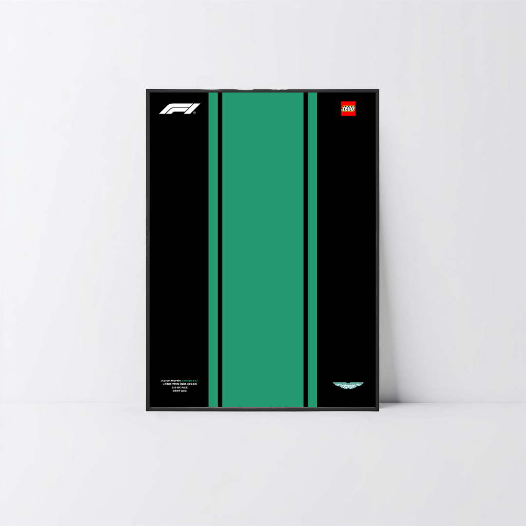 Solution d'exposition légère PVC noir pour Aston Martin F1 42240, affiche Design A.
