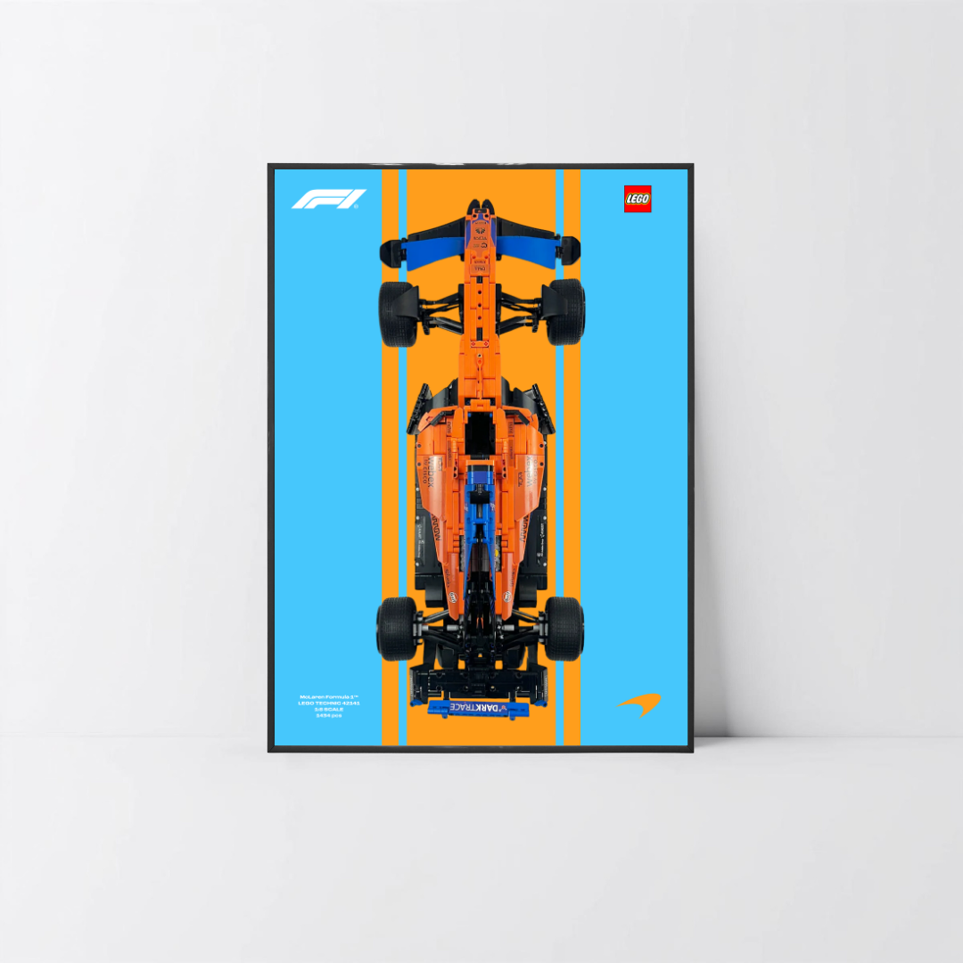 Solution d'exposition légère PVC noir pour McLaren Formula 1 42141, affiche Design A.