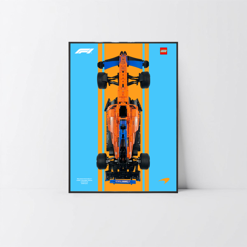 Solution d'exposition légère PVC noir pour McLaren Formula 1 42141, affiche Design A.
