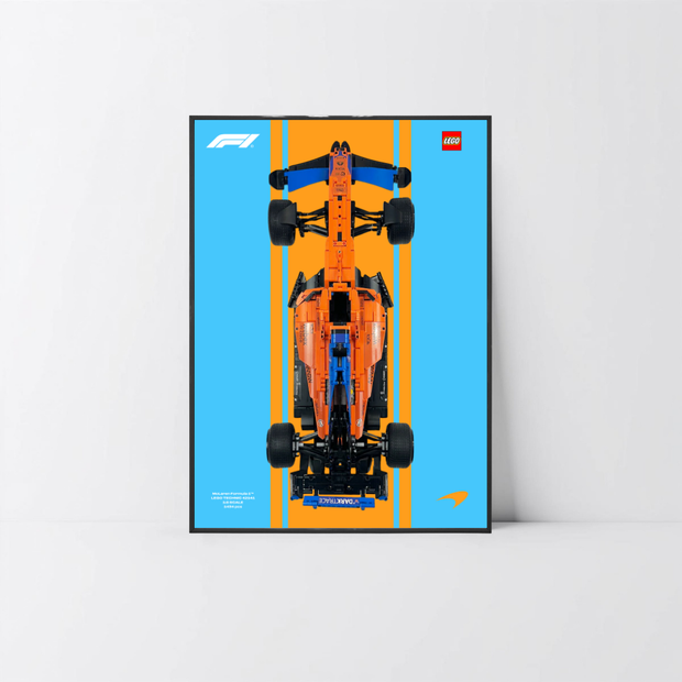 Solution d'exposition légère PVC noir pour McLaren Formula 1 42141, affiche Design A.