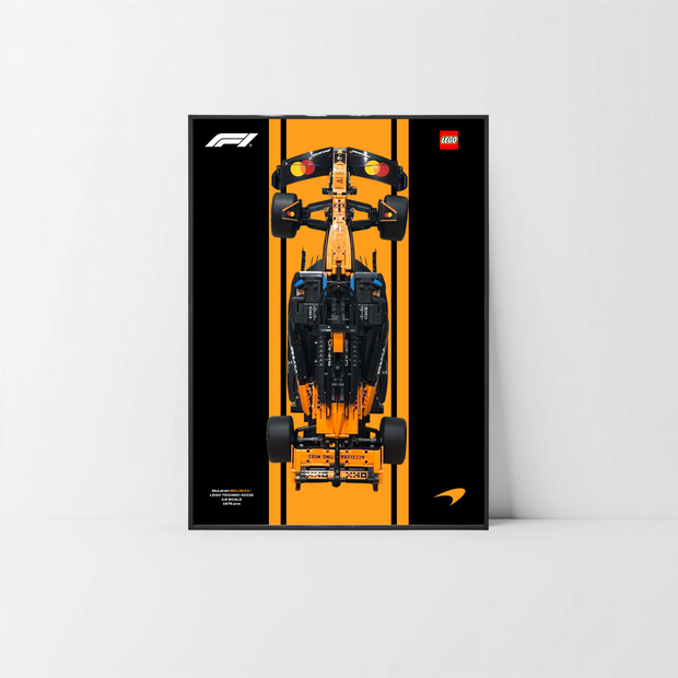 Solution d'exposition légère PVC noir pour McLaren F1 42228, affiche Design A.