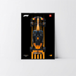 Fixation murale 50x70 PVC noir Astella pour McLaren F1 42228, visuel haute définition Design C.