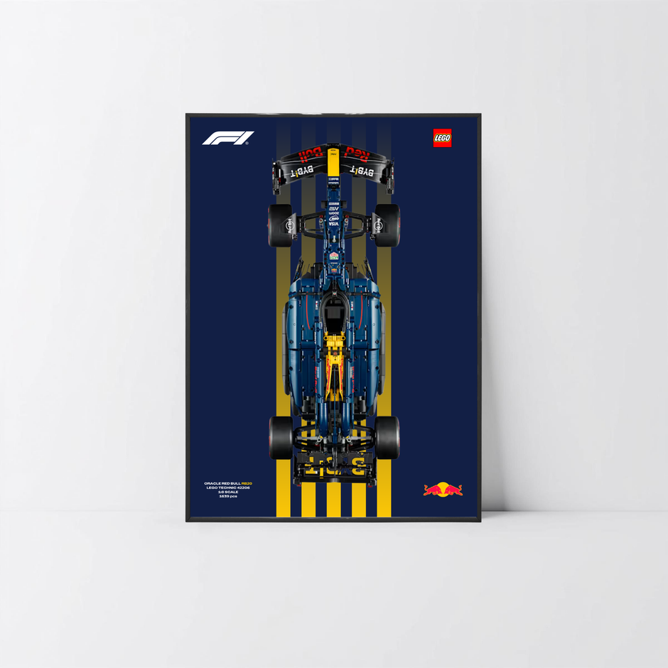 Fixation murale 50x70 PVC noir Astella pour Red Bull F1 42206, visuel haute définition Design C.