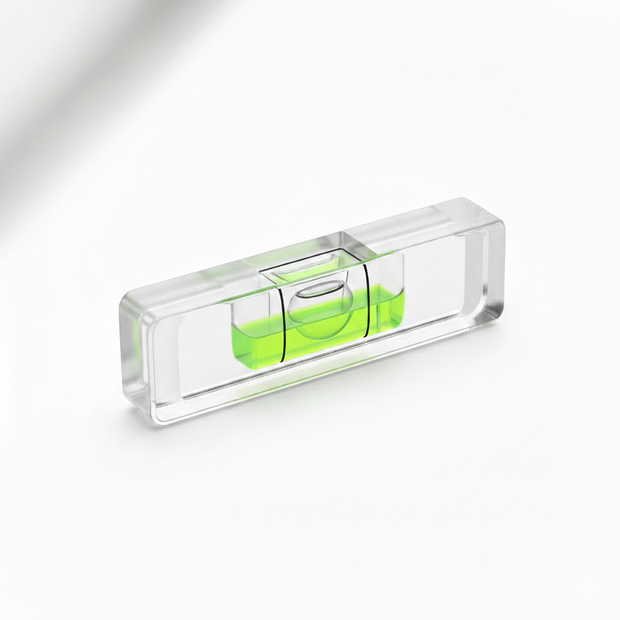 Petit niveau à bulle de précision compact pour alignement de cadres muraux.